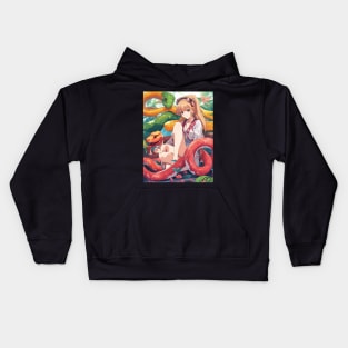 adventure snake red Kids Hoodie